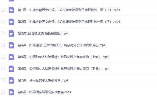 快速恋爱聊天课 百度网盘下载