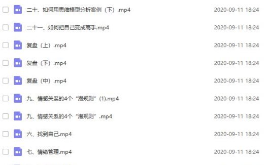 微人群老吴《中级情感私教》完整版